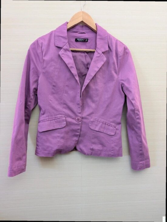Tops - Vintage Y2K Purple Tailored Blazer Fitted Smart Casual Office UK Size s